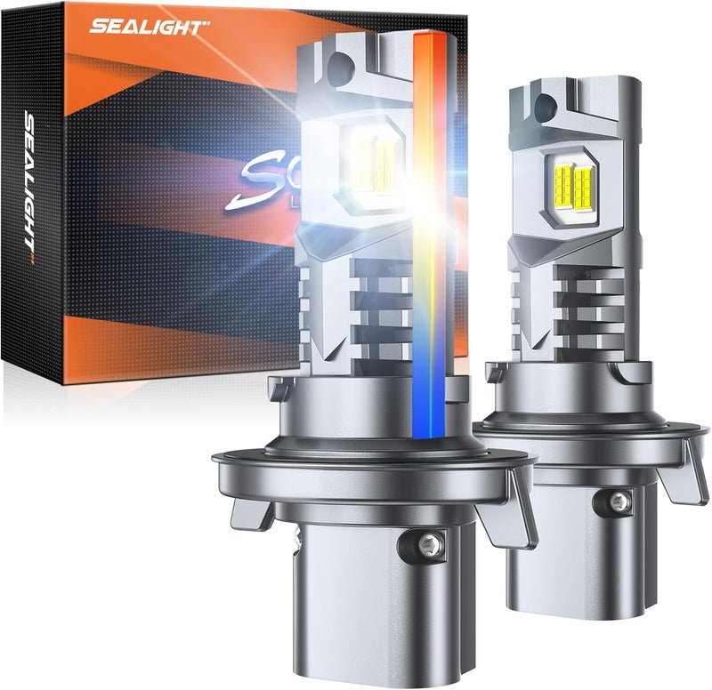 SEALIGHT مصابيح ضباب H13/9008 40000LM عرض إضافي، 6500K مع مروحة تبريد تصميم 1:1 تركيب سهل، عبوة من 2 - Image 1
